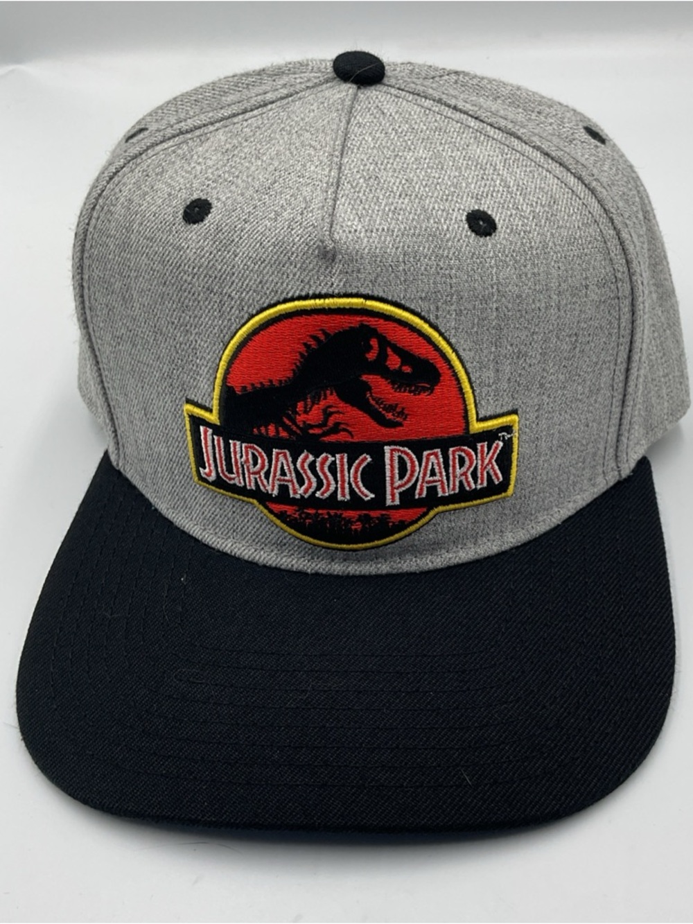 Jurassic Park Kids Grey and Black Logo Snapback Hat